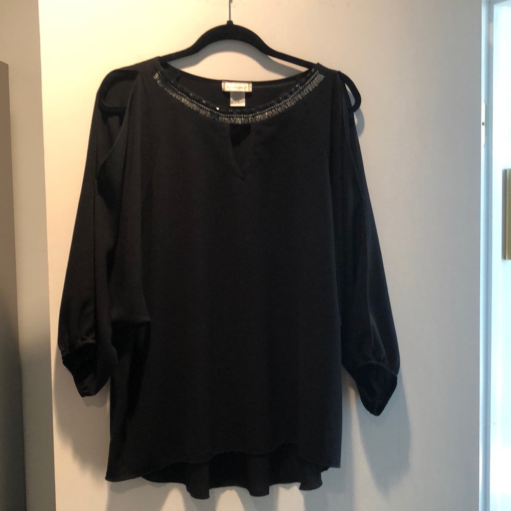 Klaxons sequence cold shoulder top